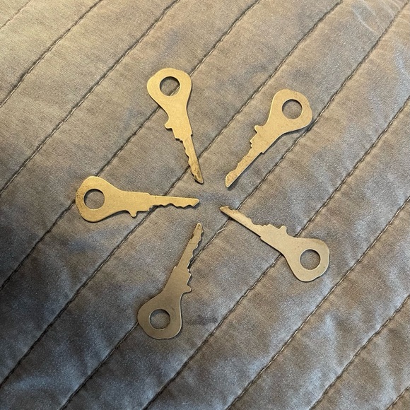 Five Keys For Antique Self Locking Keyhole Lock & Peephole Block, Keys Only - Picture 4 of 6